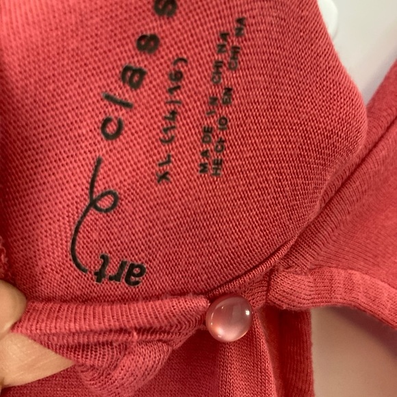 Elegant Red Lace Sleeveless Top XL! Art class - Picture 3 of 3